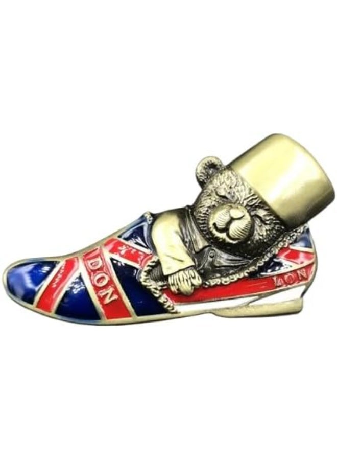 my souq store:London Bear & British Flag Decorative Miniature - Metal Souvenir Collectible - Image 1
