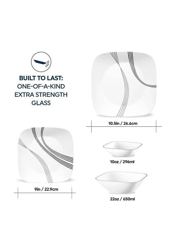 Corelle Urban Arc 16pc, Chip & Break Resistant Dinnerware Set, Service for 4 - Image 4