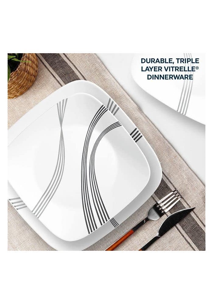 Corelle Urban Arc 16pc, Chip & Break Resistant Dinnerware Set, Service for 4 - Image 2