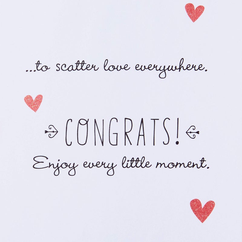 Hallmark Baby Shower Card for Girl (Pink Elephant) Welcome New Baby Girl, Congratulations - Image 3