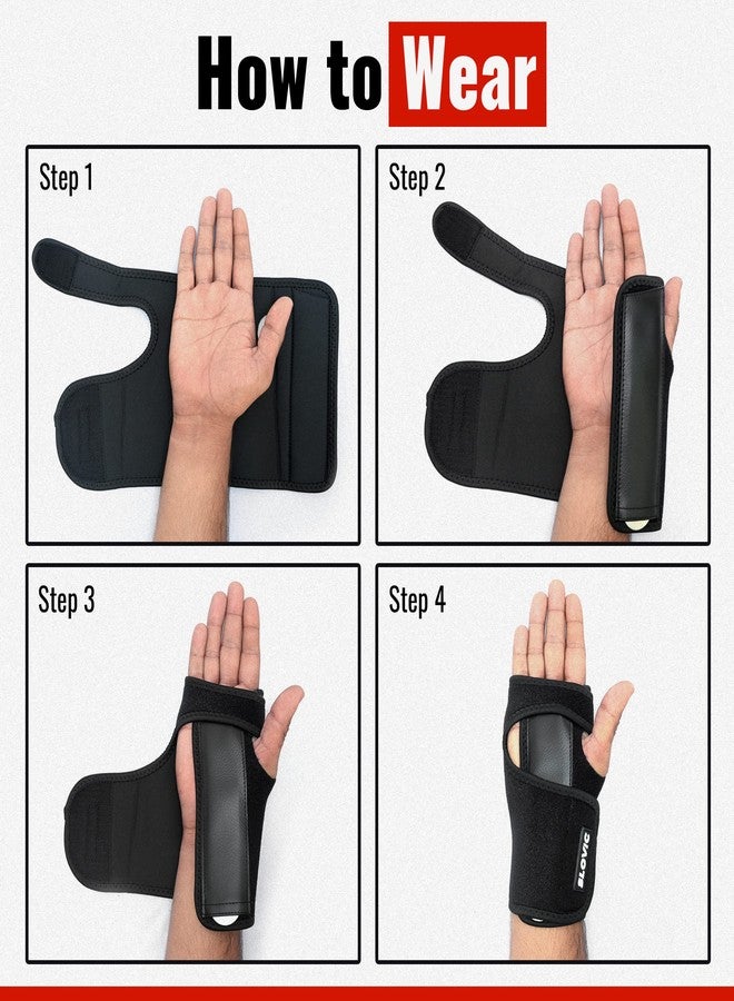 SLOVIC Wrist Support | Wrist Support for Men and Women | Hand Support for Pain Relief | Wrist Support for Workout | Hand Brace for Pain Relief | Wrist Support for Workout | Right Hand - Image 4
