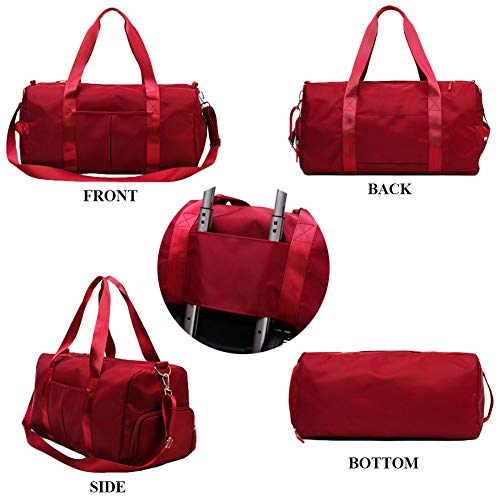 KARRESLY Travel Sports Gym Bag for Women or Men with Wet Pocket and Shoes Compartment for Training Swim Yoga(Black) - Image 3