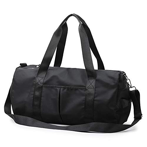 KARRESLY Travel Sports Gym Bag for Women or Men with Wet Pocket and Shoes Compartment for Training Swim Yoga(Black) - Image 1
