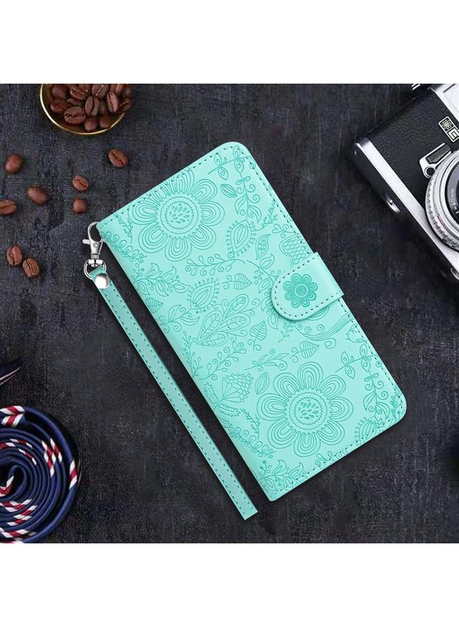 S-TOP Case For Samsung Galaxy S23 5G Floral Embossed Pattern Leather Phone Case - Image 2