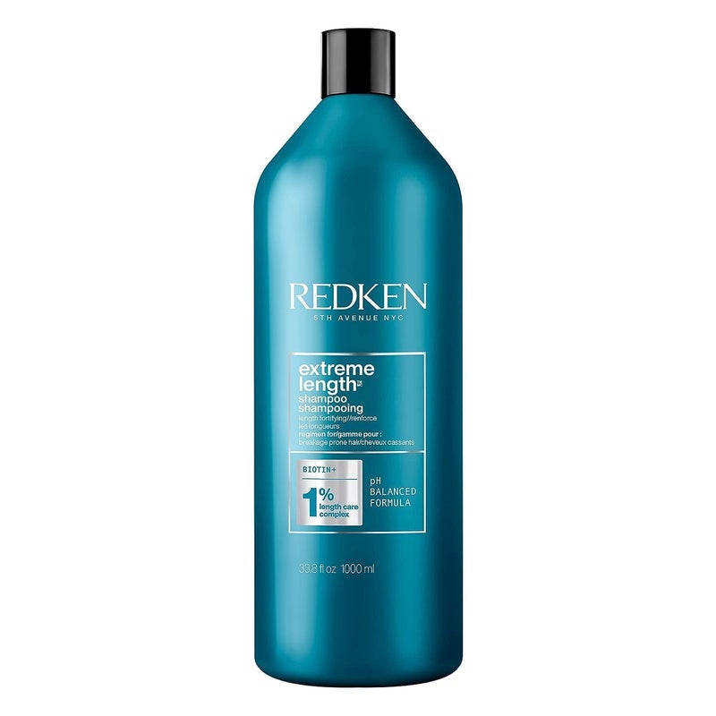 Redken Extreme Length Shampoo For Damaged Hair - Prevents Breakage and Strengthens Hair, Infused With Biotin For Hair Growth, 33.8 Fl Oz - Image 1