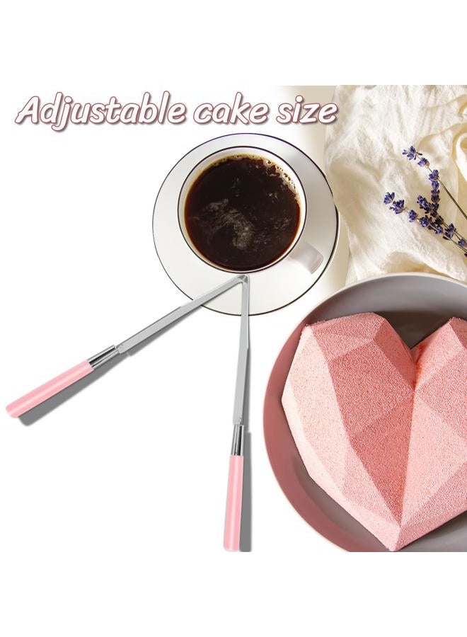 Lmisraely 2 Pcs Cake Slicer Cutter and Multi Function Cake Server Stainless Steel Set for Cutting and Serving Desserts, Brownies, Pizza Cake Spatula - Image 5