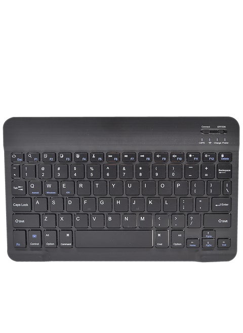 Wireless Bluetooth Rechargeable Keyboard, Multi-Device Universal Bluetooth Keyboard, Portable Keyboard, Suitable for iOS Android, Windows iPad, Tablets MacBook (Black)