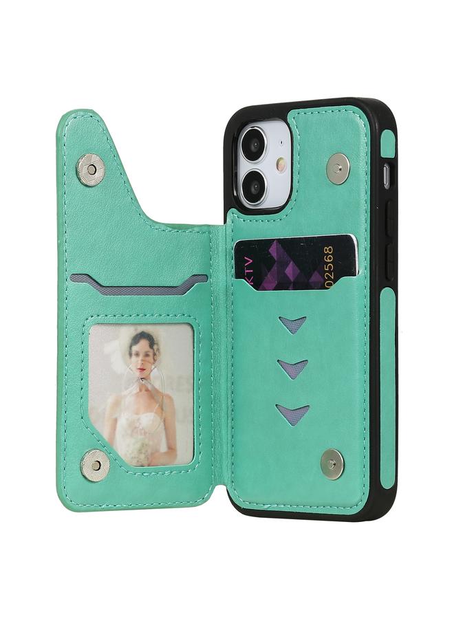 Zaboon Case For iPhone 12 mini Six Cats Embossing Pattern Protective Case with Holder & Card Slots & Photo Frame - Image 4