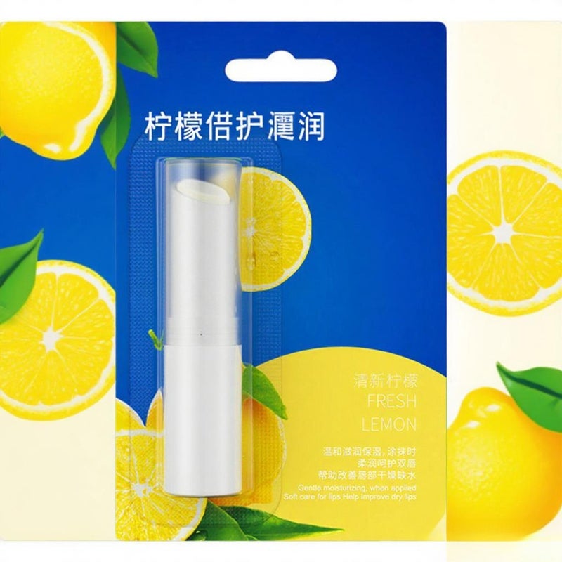Lemon 2.7g Lip Balm Nourishing Moisturizing Brighten Lip Tone Fade Lip Lines Lips Care - Image 1