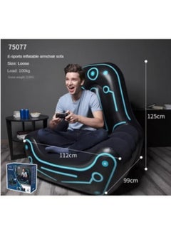 Alissa Inflatable Gaming Chair with Comfortable Backrest and Oversized Armrests for Lounging Mesh Pocket for Video Game Controller Storage  - Image 2