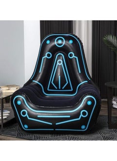 Alissa Inflatable Gaming Chair with Comfortable Backrest and Oversized Armrests for Lounging Mesh Pocket for Video Game Controller Storage  - Image 4