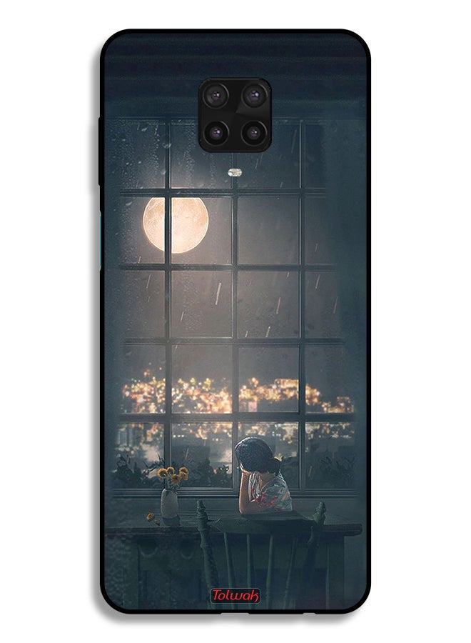 Tolwak Xiaomi Redmi Note 9 Pro Protective Case Cover Looking At Moon Art - Image 2