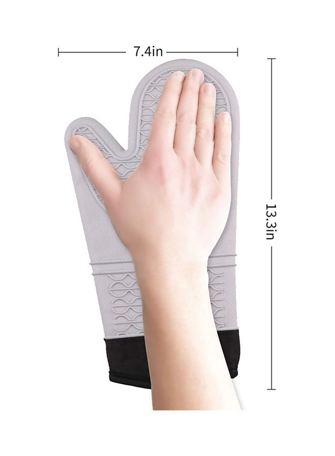 NIBEMINENT 1 Pair Oven Gloves Grey - Image 2