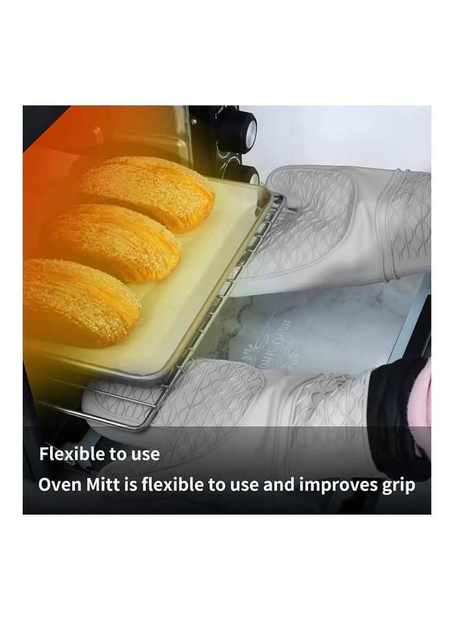 NIBEMINENT 1 Pair Oven Gloves Grey - Image 4