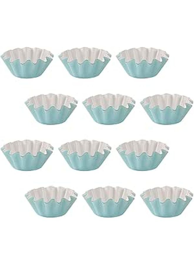 Blue Greaseproof Cupcake Liners 50 Pack Muffin Baking Cups For Party And Bakery Use - Image 1