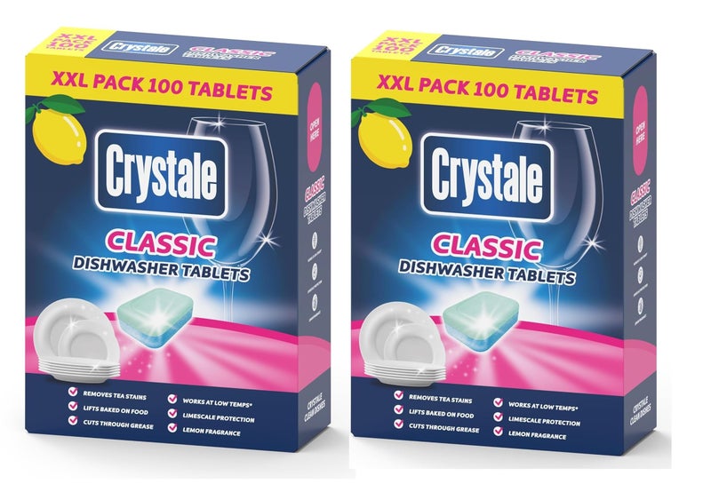 Crystale Dishwasher Tablets 100's pack of 2 - Image 1