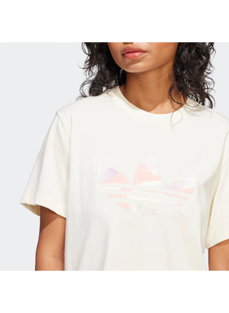 adidas Originals Camo Crop Infilled Logo T-Shirt
