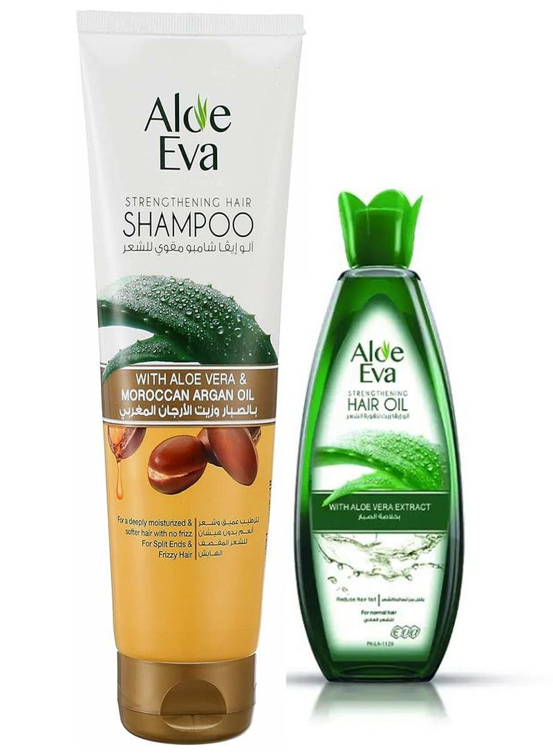 Aloe Eva Aloe Eva Aloe Vera Hair Oil 255 ML + Shampoo 230 ML