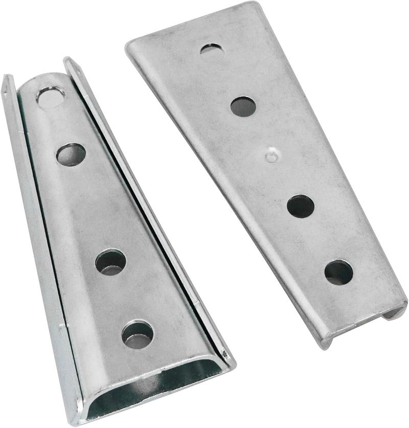 heyous 2 Sets 120x49mm Metal Silver Sectional Sofa Interlocking Connector Bed Parts Heavy Duty Interlocking Hangers Furniture Connector Bed Replacement Parts - Image 1