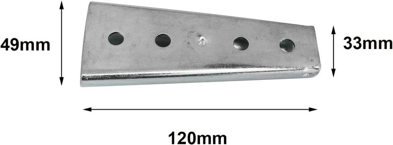 heyous 2 Sets 120x49mm Metal Silver Sectional Sofa Interlocking Connector Bed Parts Heavy Duty Interlocking Hangers Furniture Connector Bed Replacement Parts - Image 2