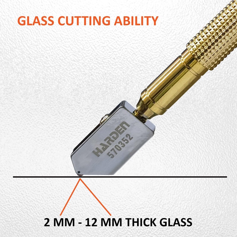 Harden Professional 2-12mm Auto-Oil Glass Cutter with YG8 Alloy Steel Handle - 570352 - Image 3
