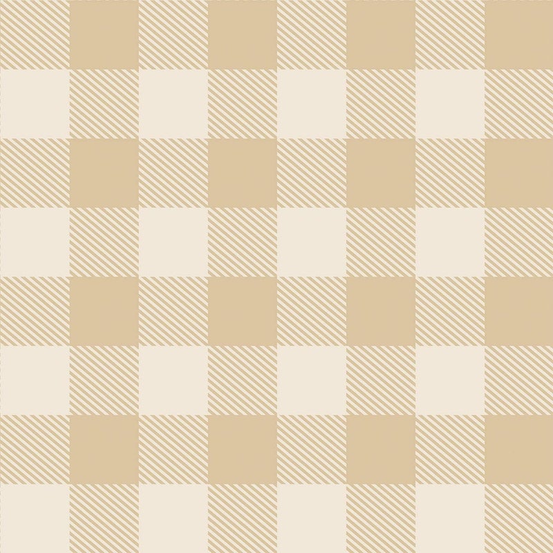 Beistle Plastic Rectangular Plaid Tablecovers BeigeCream Pack of 2 - Image 5