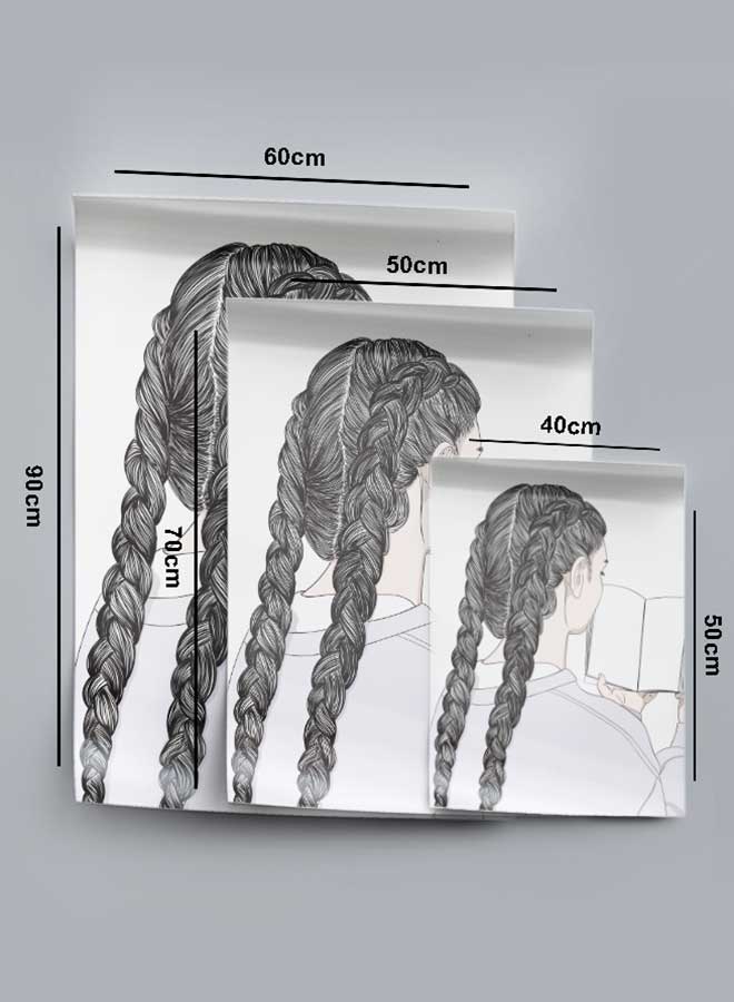 LOWHA Poster Painting Art With Four Separate Pieces Of Double-Sided Stickers Long Hair  For Home Bedroom Living Room And Office Decor  - Image 4