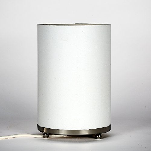 Craftter Textured Round Table LED Lamp For Home, Office- White Shade Metal Base Night Lamp- Decorative Desk Lamp For Bedroom, Kids Room, Bedside, 9X6 Inch, Pack Of 1 - Image 2