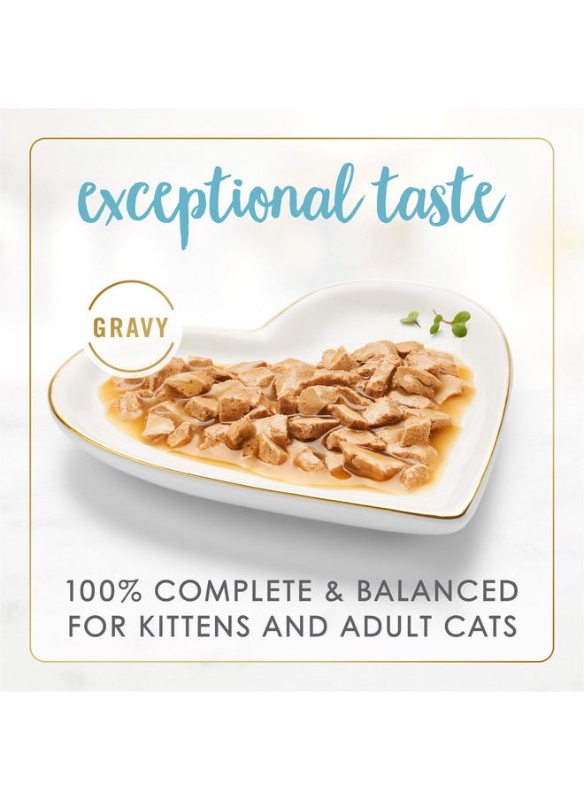 فانسي فيست طعام القطط Purina Fancy Feast Gravy Lovers Salmon and Sole Feast Grilled Gourmet في صلصة طعام القطط الرطبة - (عبوة من 24 علبة) 3 أونصة  - Image 2
