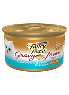 Fancy Feast Purina Fancy Feast Gravy Lovers Salmon and Sole Feast Grilled Gourmet Cat Food in Wet Cat Food Gravy - (Pack of 24) 3 oz. Cans  - Image 1