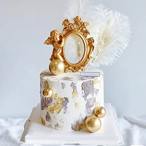 muyulin Angel Photo Frame Silicone Mold, Vintage Angel Baroque Frame Fondant Baking Mold for Cake Decoration Sugar Craft Gum Paste Polymer Clay Resin Home Decor - Image 5