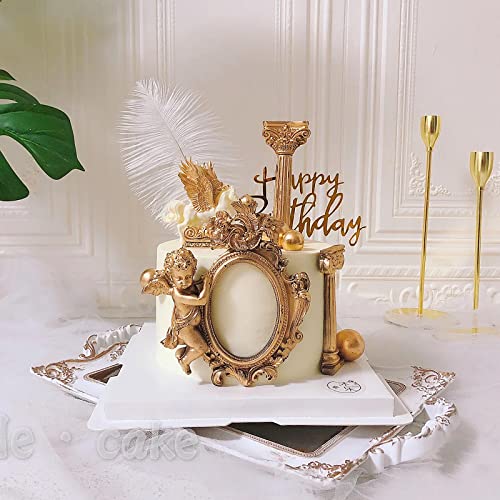 muyulin Angel Photo Frame Silicone Mold, Vintage Angel Baroque Frame Fondant Baking Mold for Cake Decoration Sugar Craft Gum Paste Polymer Clay Resin Home Decor - Image 4
