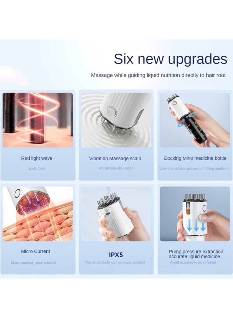 general 3-in-1 Vibrating Hair Oil Applicator Scalp Massager Hair Care Red Light Massager with Storage 70ml Hair Care Applicator - Image 2