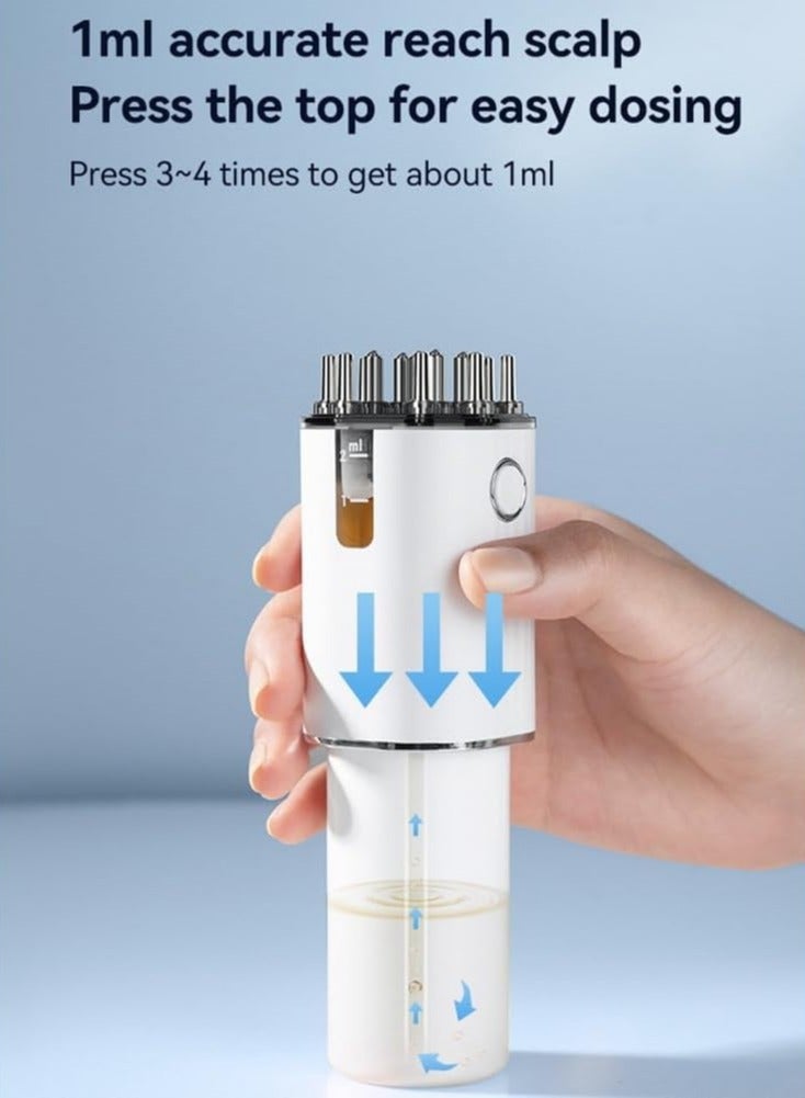 general 3-in-1 Vibrating Hair Oil Applicator Scalp Massager Hair Care Red Light Massager with Storage 70ml Hair Care Applicator - Image 3