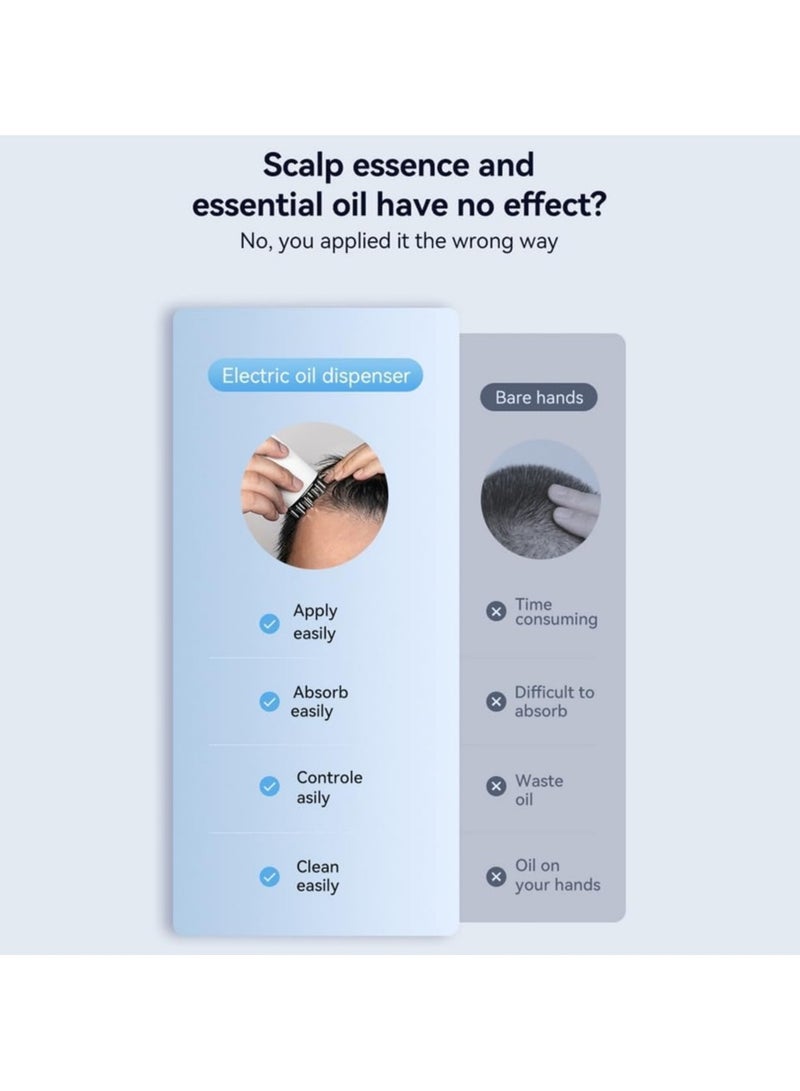 general 3-in-1 Vibrating Hair Oil Applicator Scalp Massager Hair Care Red Light Massager with Storage 70ml Hair Care Applicator - Image 4