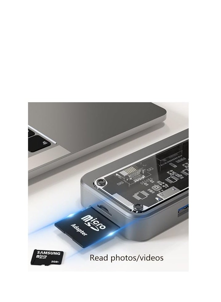 ماركة غير محددة موزع USB C، محول متعدد المنافذ 10 في 1 من النوع c مع HDMI 4K، توصيل طاقة PD، إيثرنت، Vga، مخرج صوت، 3 Usb، متوافق مع قارئ بطاقات SD/Micro SD  - Image 3