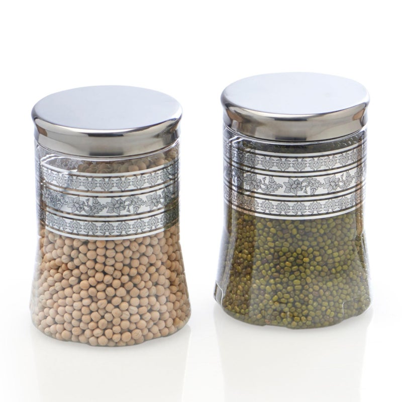 SCL Steelo Steelo Belly Container | Kitchen Organiser Air Tight Container Set | Multipurpose Jar|US FDA Approved | PET Food Grade Heavy Duty Material | BPA Free (Silver, 1200 ML, Pack of 2) - Image 4