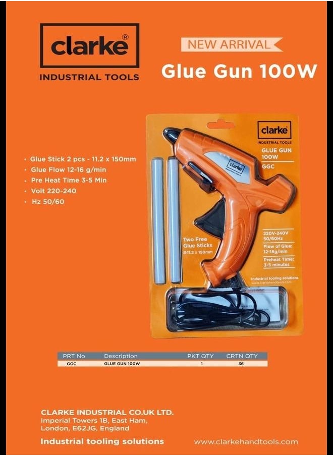 Clarke Glue Gun 100w With 2pcs Glue Stick Heavy Duty  - Image 2