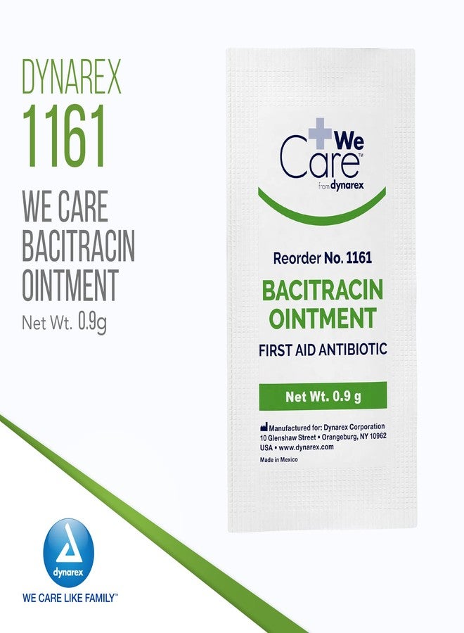 Dynarex Bacitracin Topical Ointment USP - First Response Wound Care Supplies for Minor Cuts, Scrapes & Burns - Helps Keep Wounds Clean - 1 Box of 144-0.9g Packets - Image 3