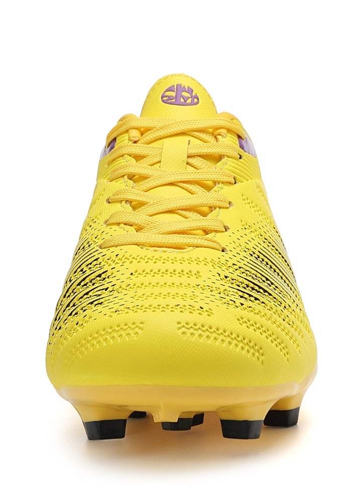 سكاي فيو أحذية كرة قدم متينة وخفيفة الوزن للرجال والنساء، أحذية كرة قدم للأرضيات الصلبة، نعل FG مع مسامير مستديرة لتحقيق أقصى قدر من الجر - Image 3
