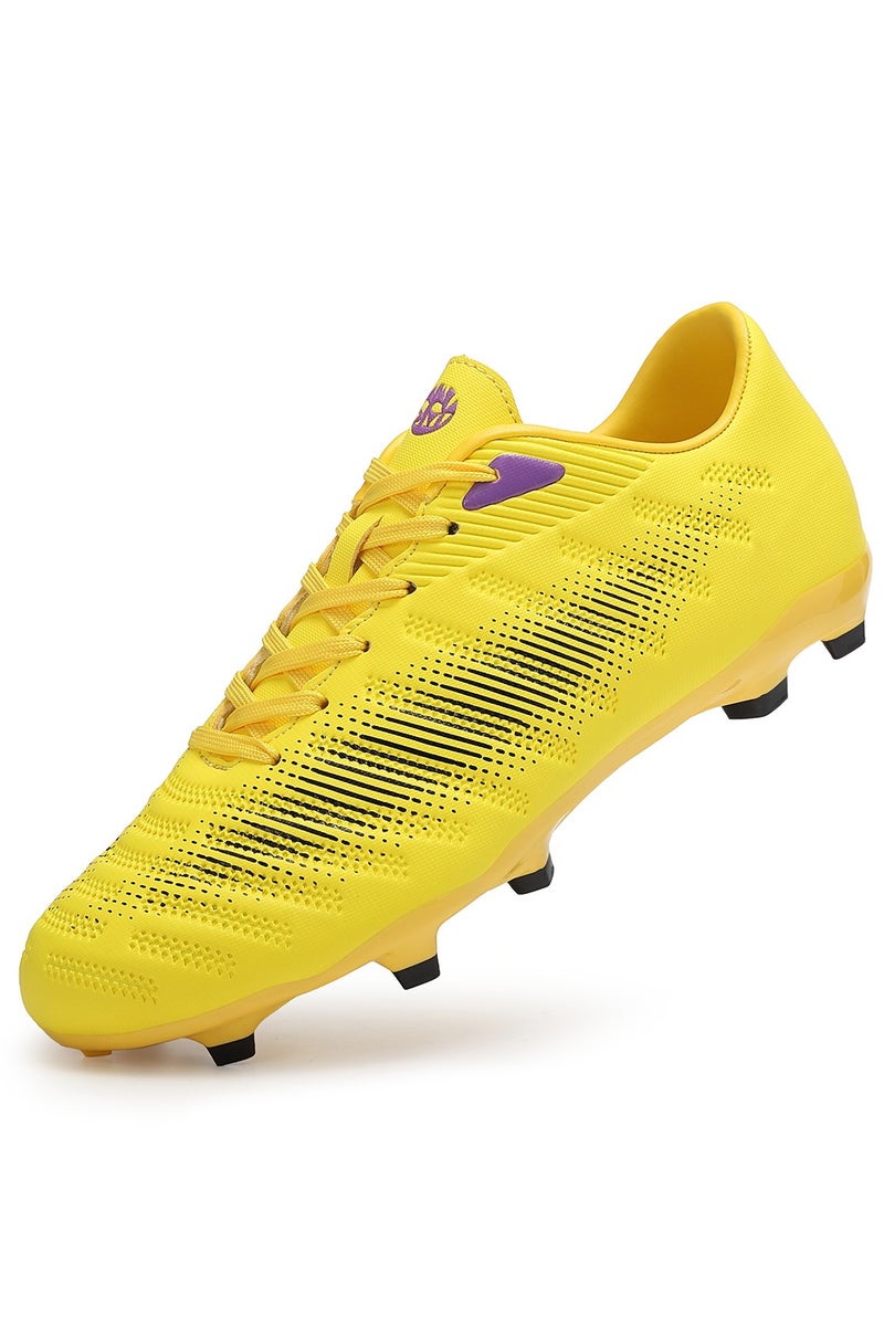 سكاي فيو أحذية كرة قدم متينة وخفيفة الوزن للرجال والنساء، أحذية كرة قدم للأرضيات الصلبة، نعل FG مع مسامير مستديرة لتحقيق أقصى قدر من الجر - Image 1
