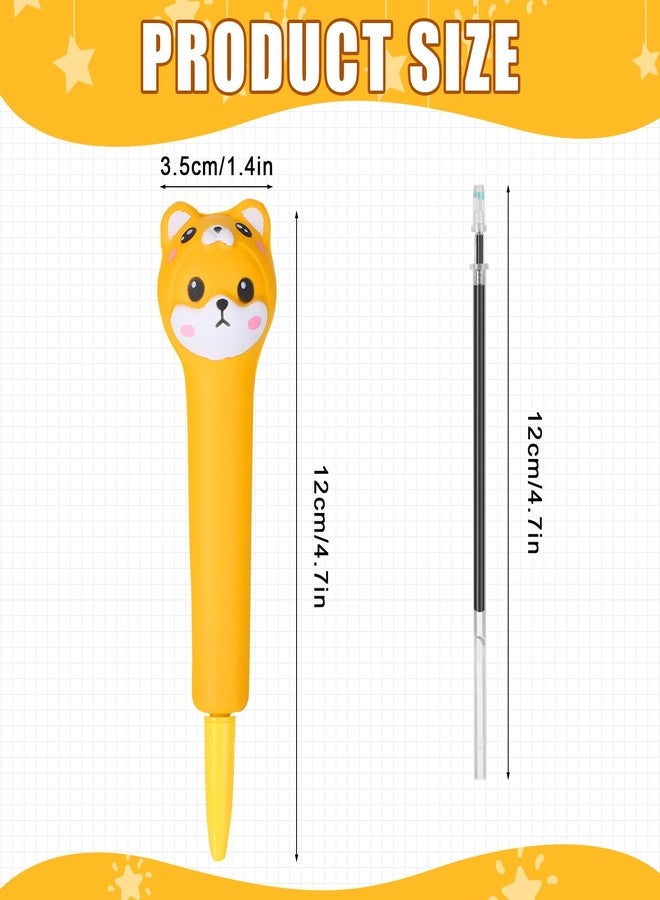 PerKoop 40 Pcs Squishy Pens Squeeze Kawaii with Refills Squeeze Stress Supplies Cartoon Animal Stationary Gel Ink with 40 Replacement Refills Accessories - Image 4