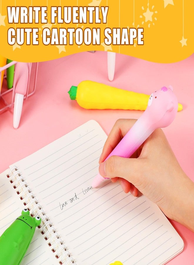 PerKoop 40 Pcs Squishy Pens Squeeze Kawaii with Refills Squeeze Stress Supplies Cartoon Animal Stationary Gel Ink with 40 Replacement Refills Accessories - Image 5