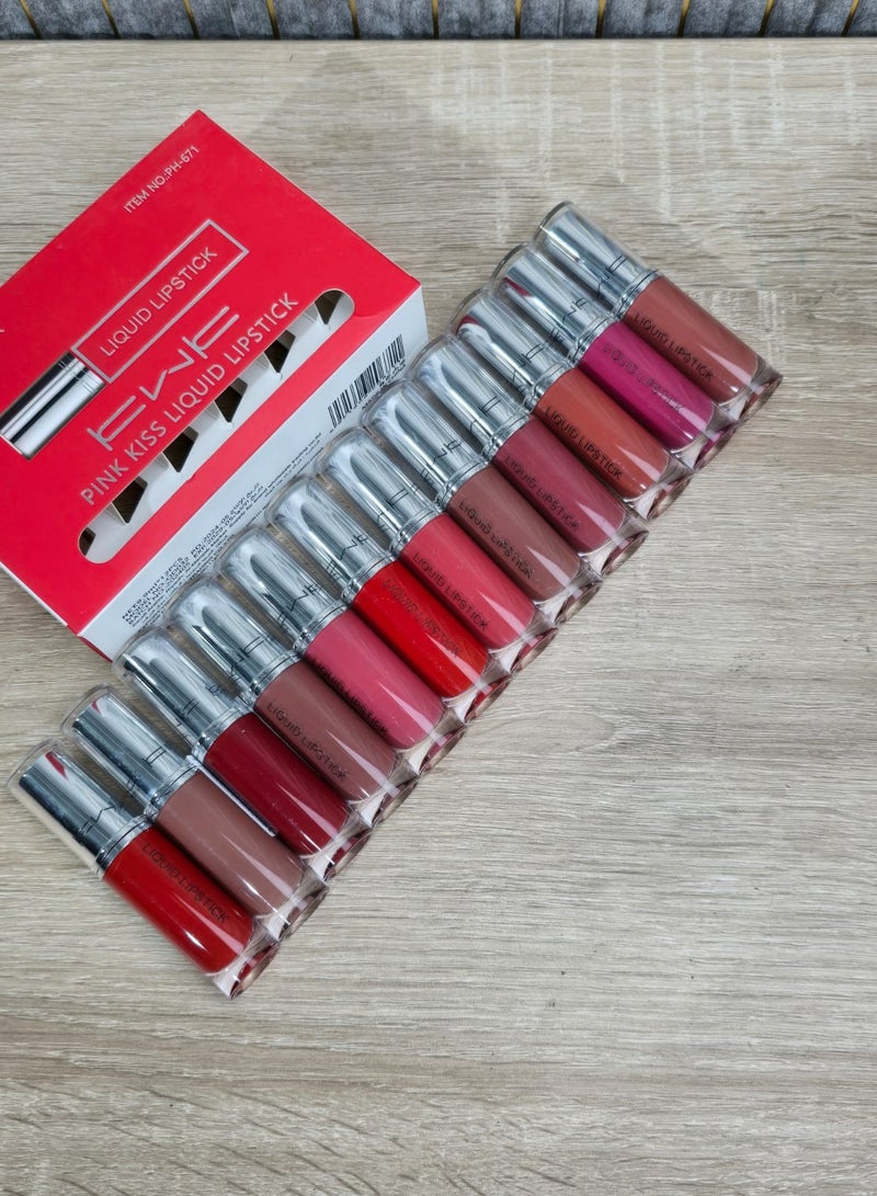 كيه دابليو كيه مجموعة ارواج سائلة 12 الون مميز يدوم طويلا - Image 4