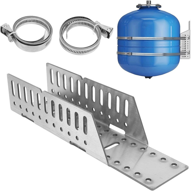 Sand resistant EVGATSAUTO Wall Mounted Stainless Steel Expansion Tank Bracket Heavy Duty Adjustable Holder for 5 Gallon Cylinder Tanks Extended Straps Secure Support Storage transit efficiency build Chemical free Global upgraded practical design Ergonomic build Priority based order prep Classic design alternatives Year round in stock Trendy budget practical design Cross part assemble fit Practical versatile construction Modern look Longevity optimized build Classic modern blend design Balanced structure Globally engineered build Slow wear optimized quality Flexible trendy construction Working day delivery service Multi stock guarantee supply Strategic warehouse site Various color options Custom sizing alternatives Carefully engineered build Long term storage compatible - Image 1