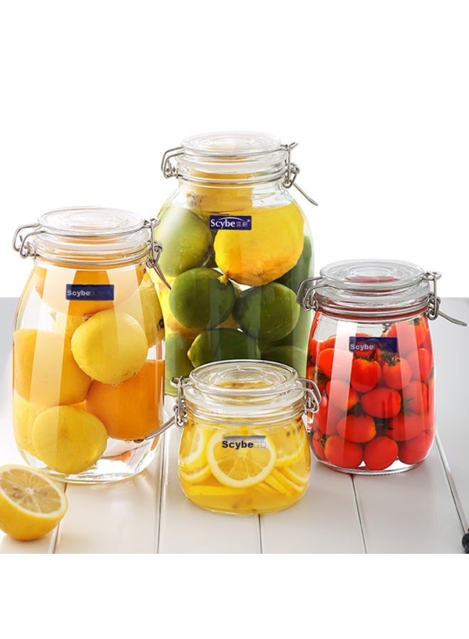 Scybe Glass Storage Jars, Airtight Containers, Glass Bottles For Infusing Liquor, Pickling, And Honey Storage, Pandora 500ml, Set Of 3 - Image 2