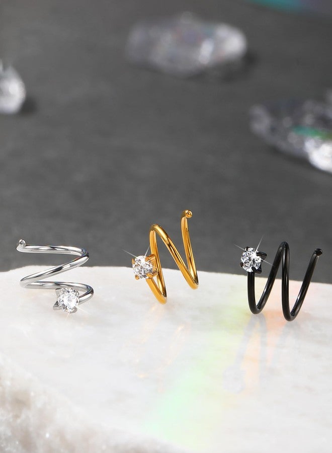 piercing 2PCS Nose Ring for Women, Nosering, Septum Nose Ring and Nose Pins, Elegant and Simple Hoop Design for Special Occasions - Image 4