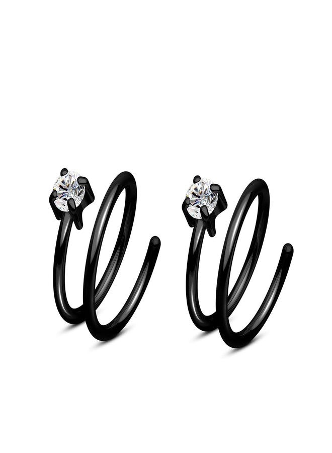 piercing 2PCS Nose Ring for Women, Nosering, Septum Nose Ring and Nose Pins, Elegant and Simple Hoop Design for Special Occasions - Image 1