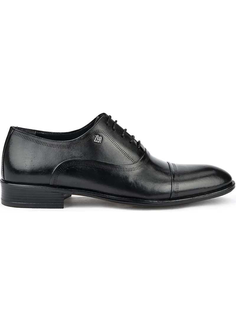 Ziya Men's Genuine Leather Classic Shoes 111985 429 Black