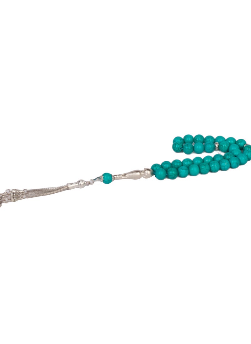 RS Dark green turquoise rosary veined with grey  - Image 2